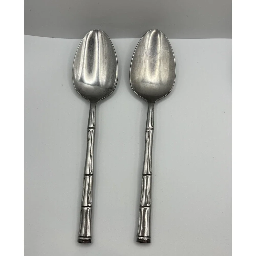 Reed & Barton Rebacraft Regal Bamboo Oval Soup Spoons 7-1/4